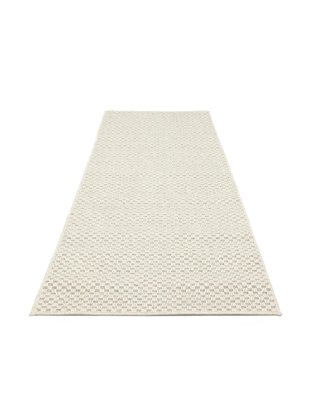 Beige en witte loper