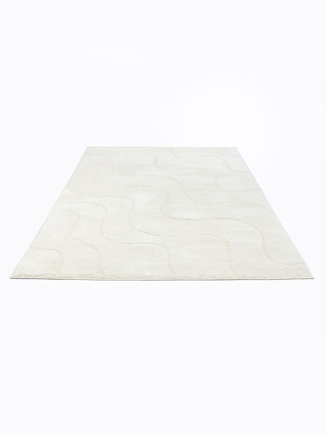 White Rug Line Whisper White Rug - Rugvista