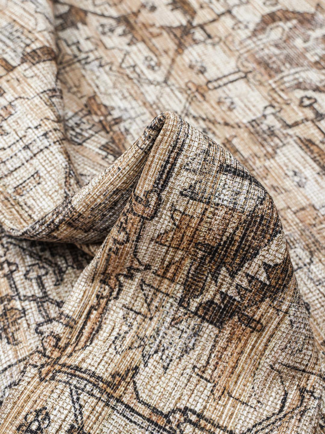 loper in bruin en beige