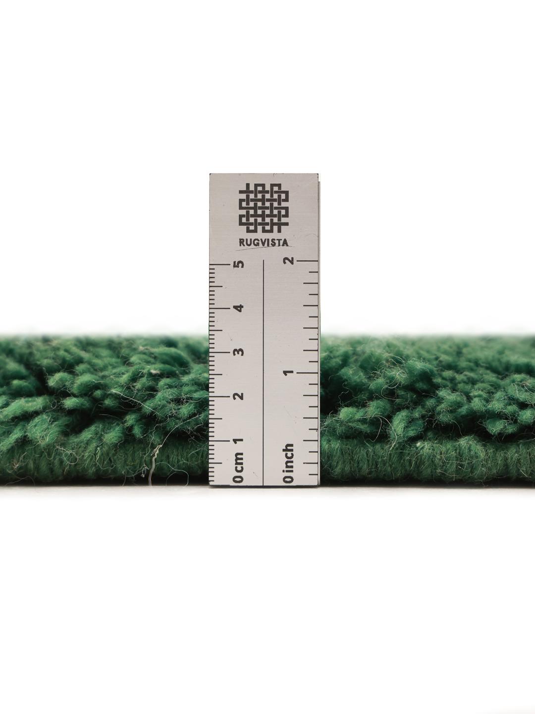 Met de hand geknoopt Marokkaans Berber Beni Ourain-tapijt met een abstract groen en beige patroon