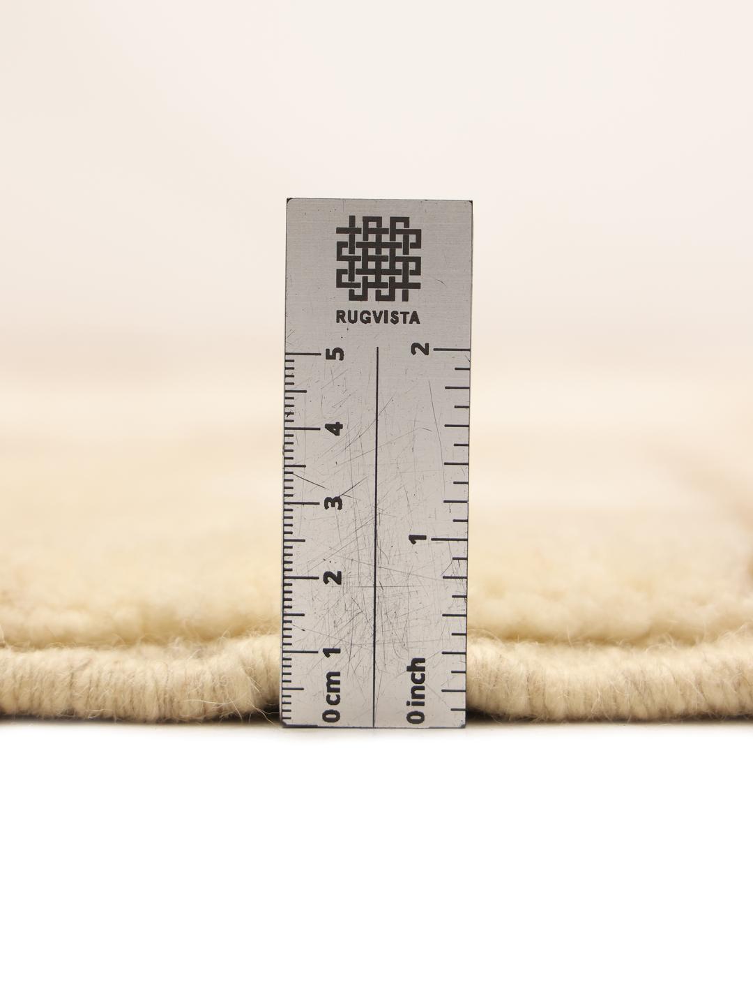 Handgeknoopt Marokkaans Berber-tapijt met artistieke geometrische patronen in beige en bruine wol
