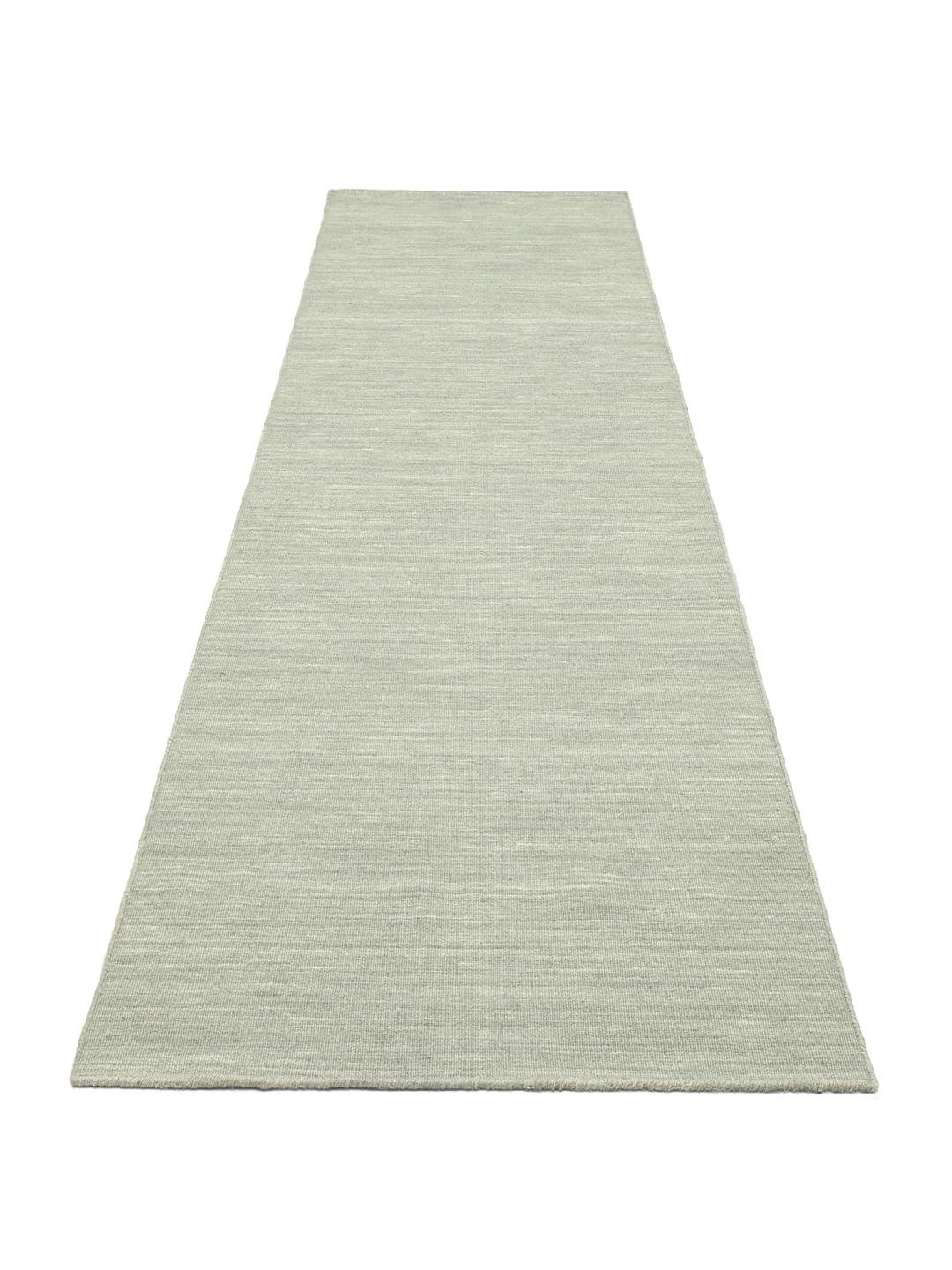 Tapis de couloir en laine vert clair
