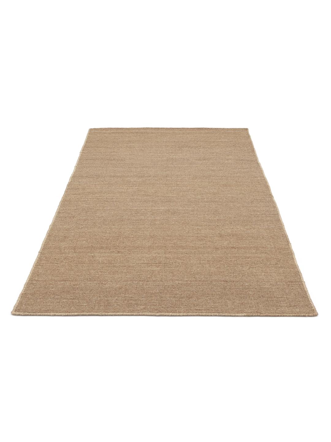Flat Large Rug Handloom flat Brown Rug - Rugvista