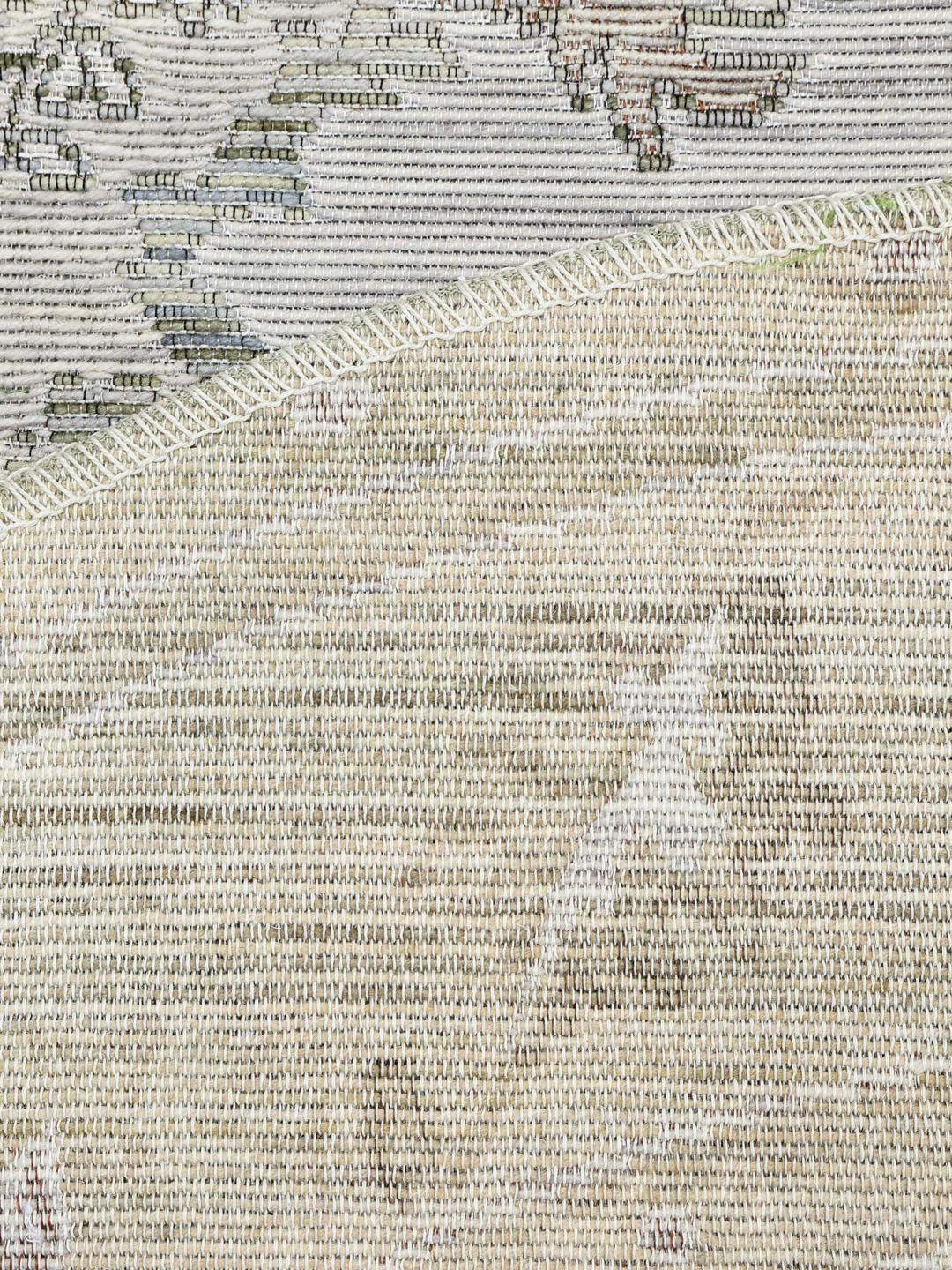 Tapis rond beige et multicolore