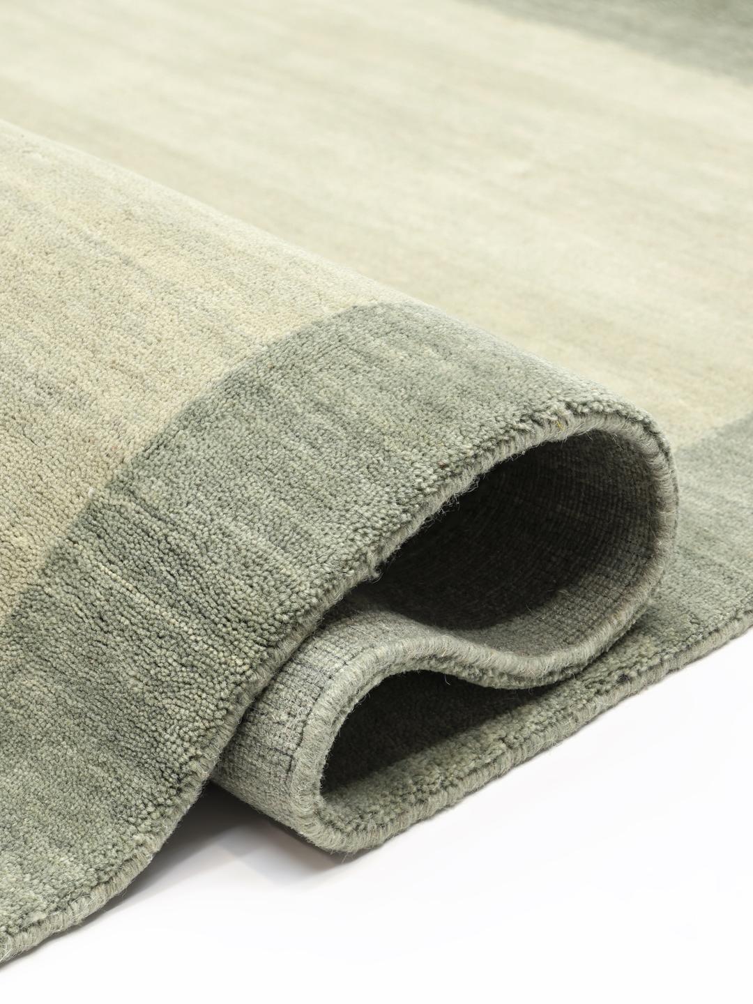 Handloom Frame Grey Green Rug - Rugvista