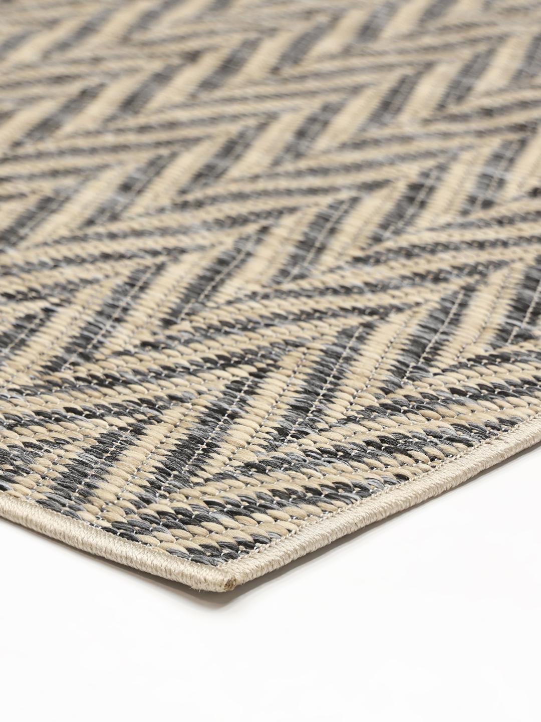 Deurmat in donkergrijs en beige