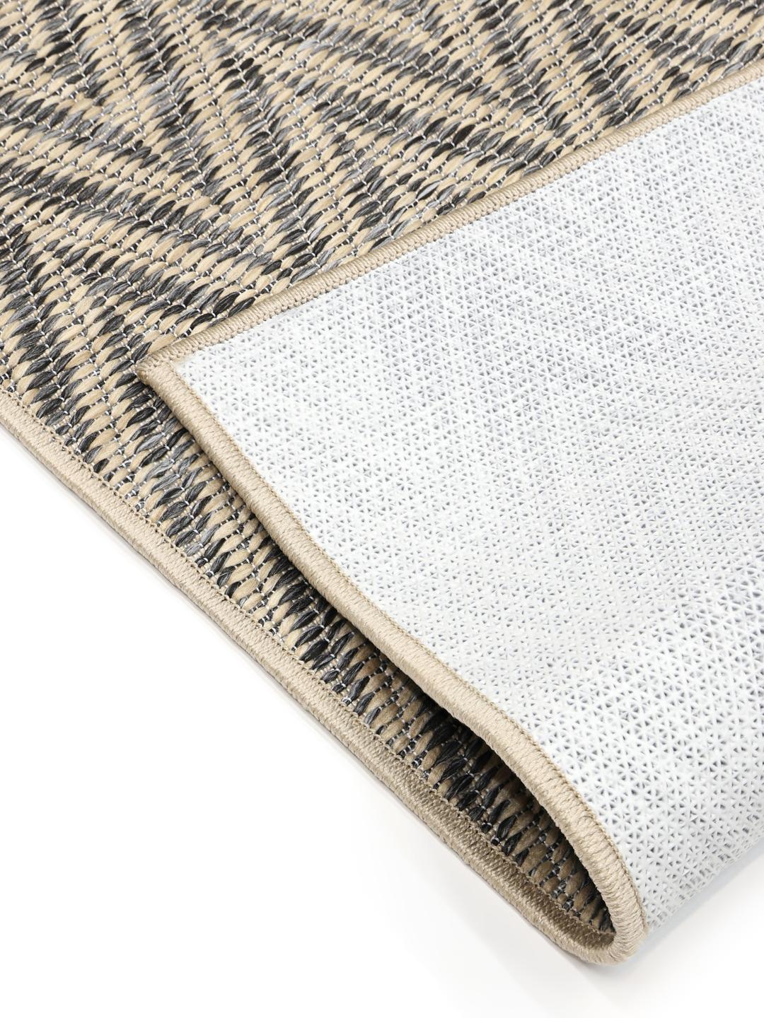 Deurmat in donkergrijs en beige