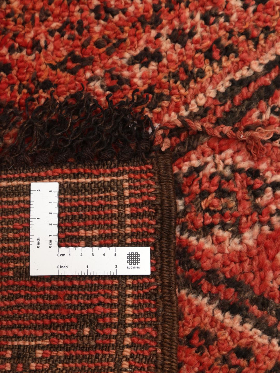 Vintage Marokkaans Berber-tapijt met ruitmotieven in het rood