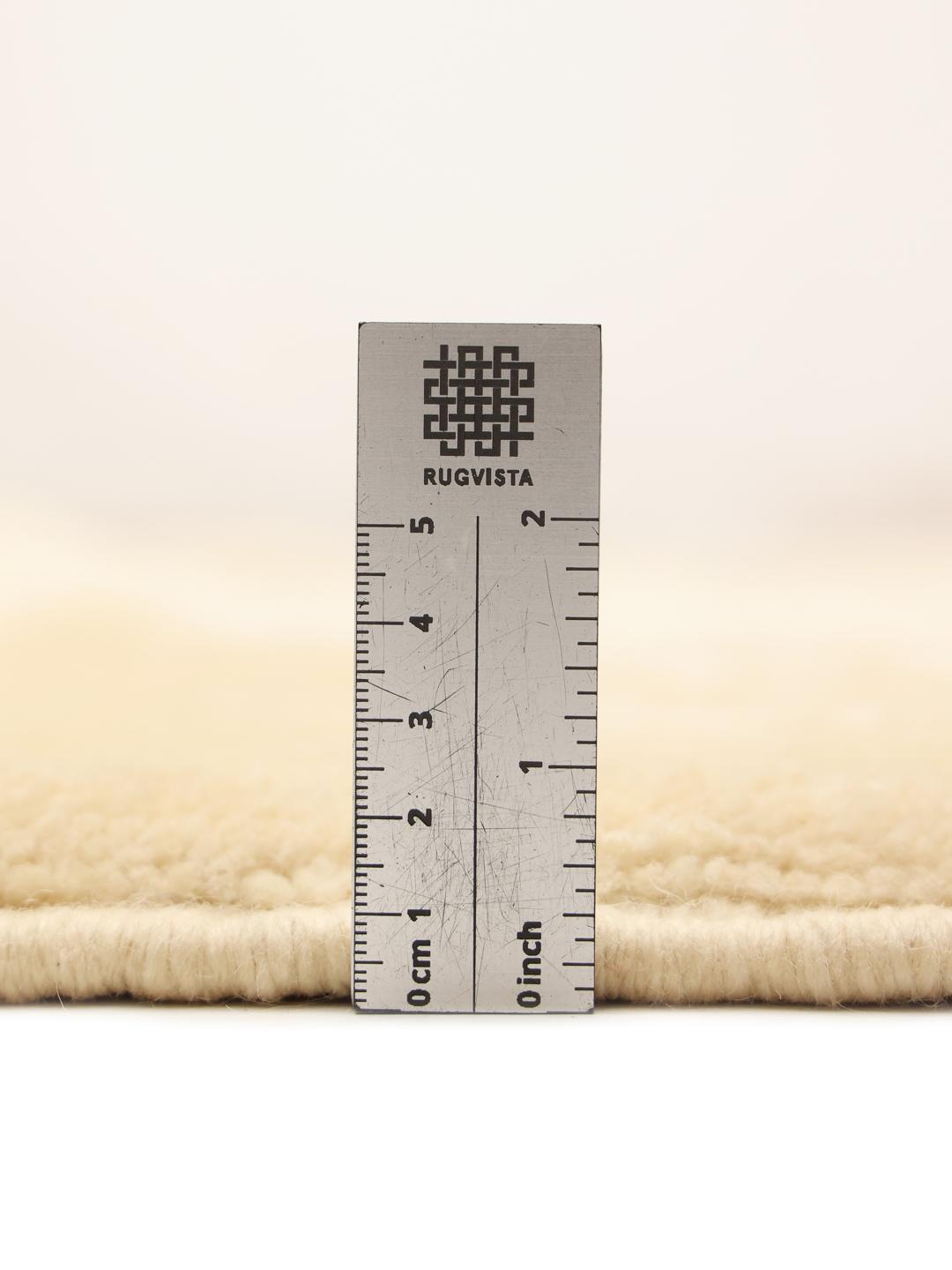 Håndknyttet Berber Moroccan-tæppe med geometriske linjer i beige og mørke toner