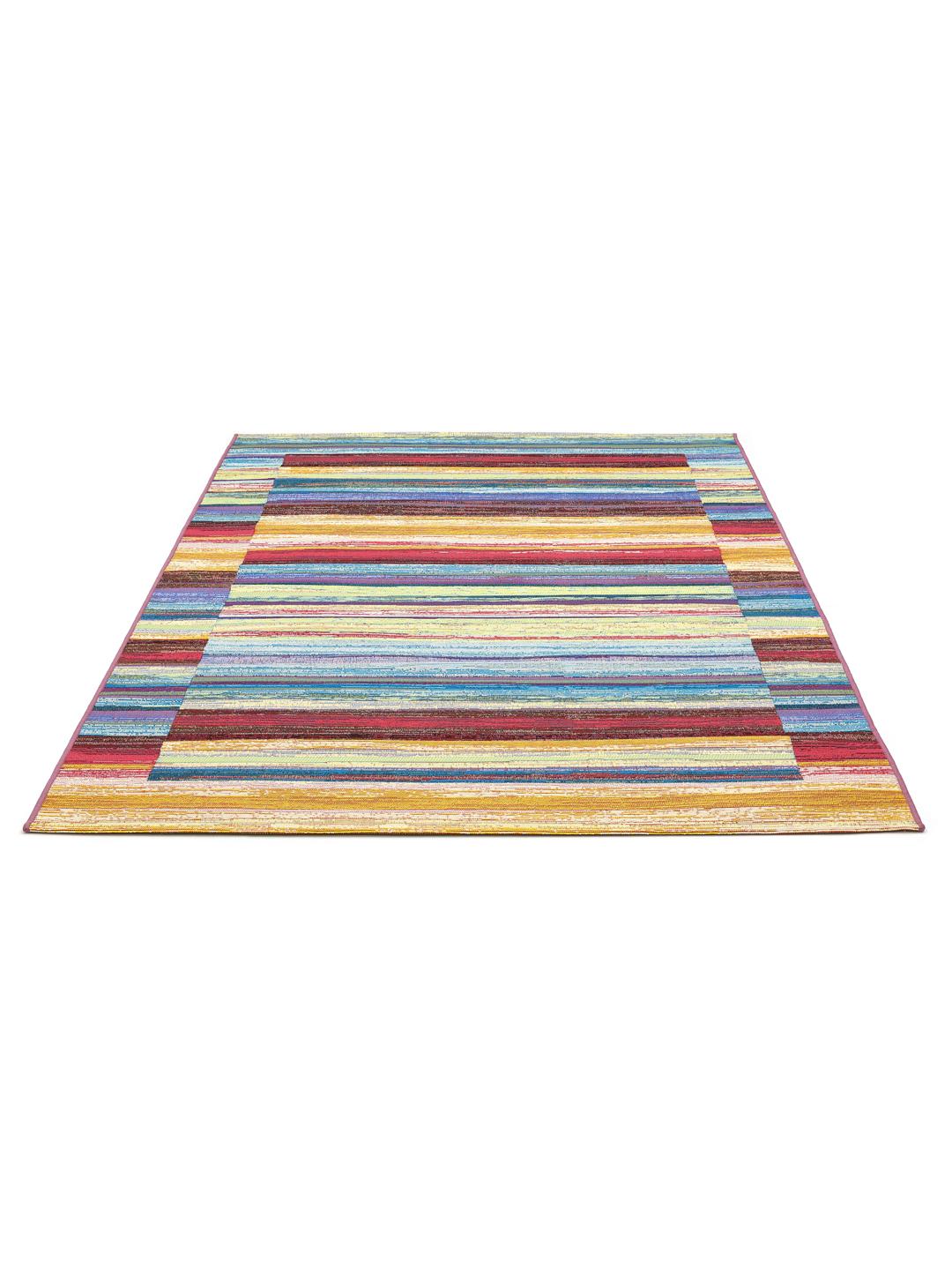 Multicolour tapijt met streepjespatroon