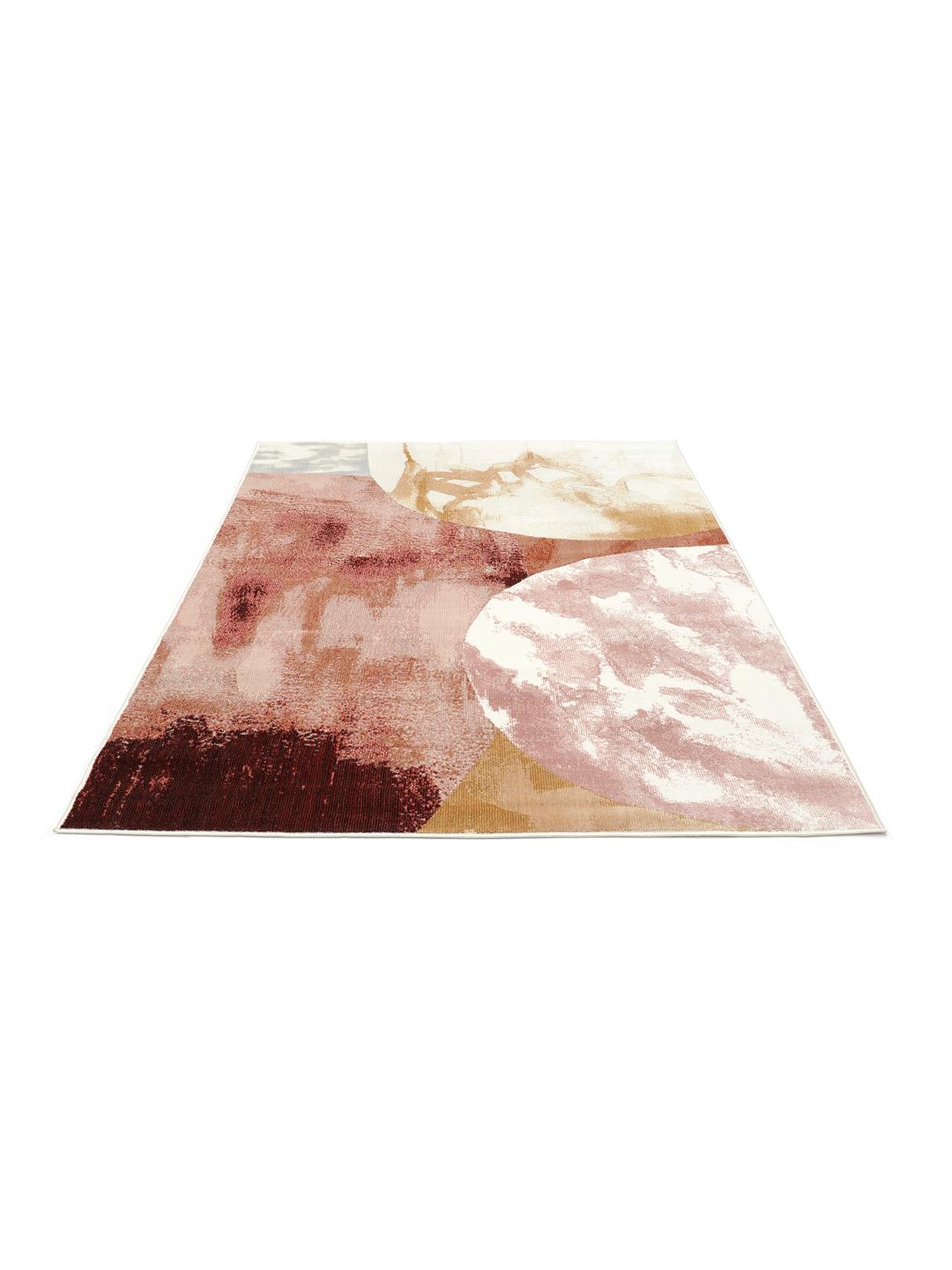 Multikleurig vloerkleed met abstracte vormen