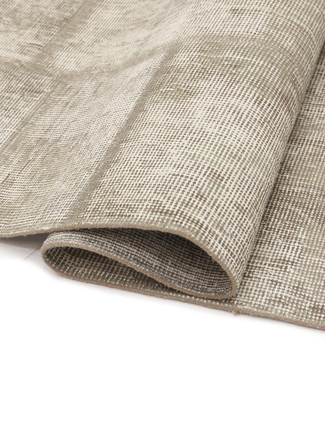 Håndlavet patchwork-tæppe fra Mellemøsten i beige nuancer