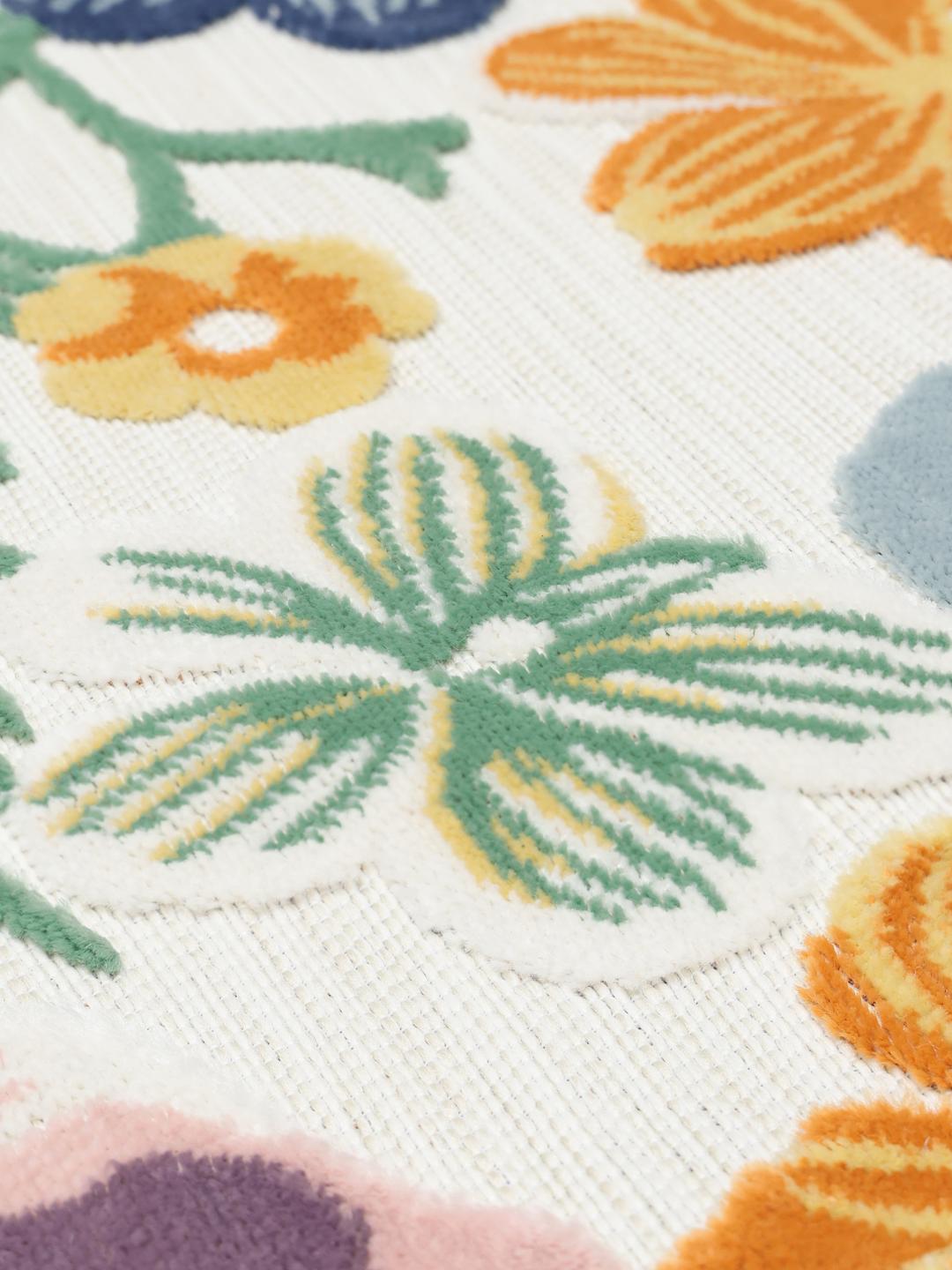 multicolor bloemen vloerkleed