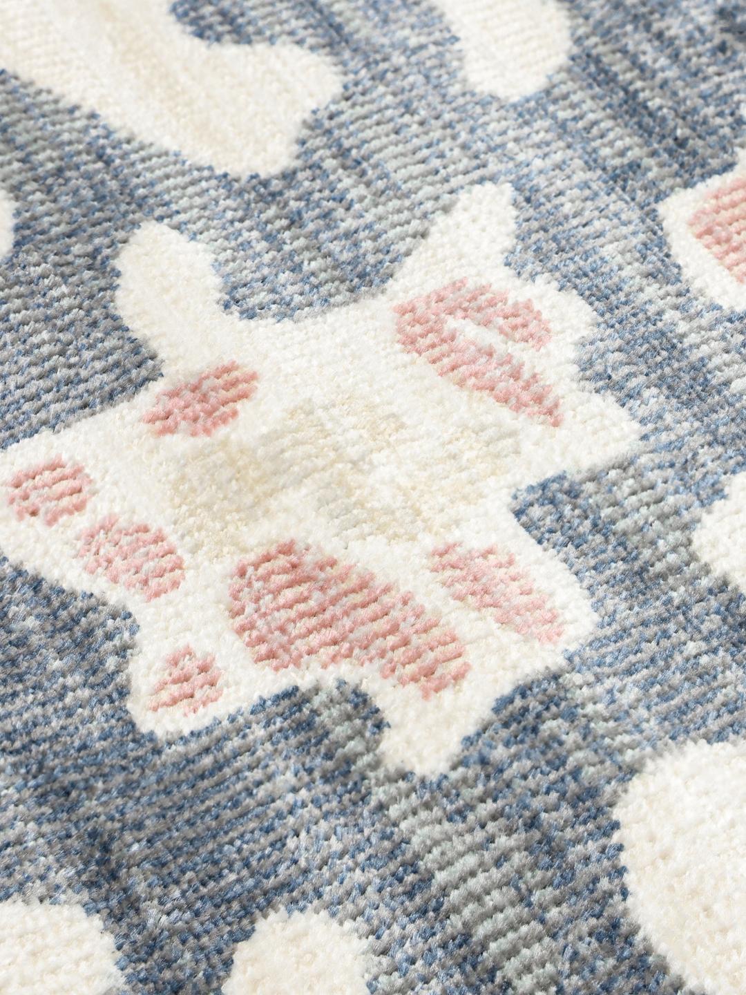 Tapis multicolore à motif floral