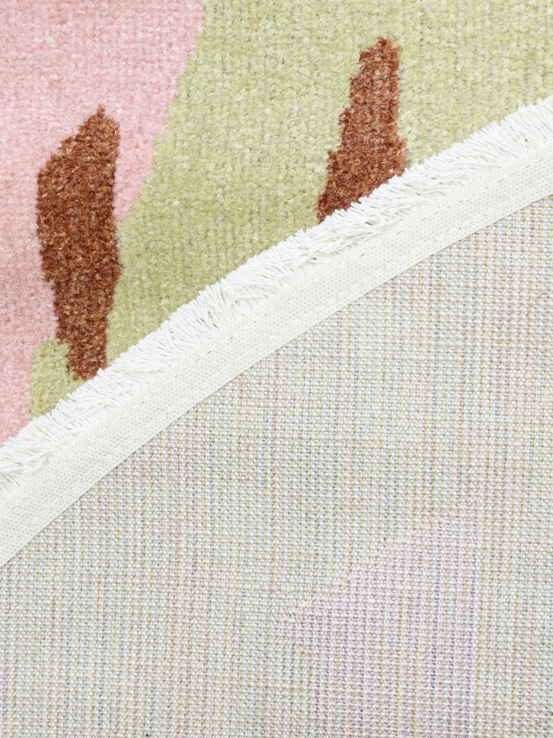 Rugvista essential - Lea - Gul / Rosa, Rund Ø 150 cm Matta - Rugvista