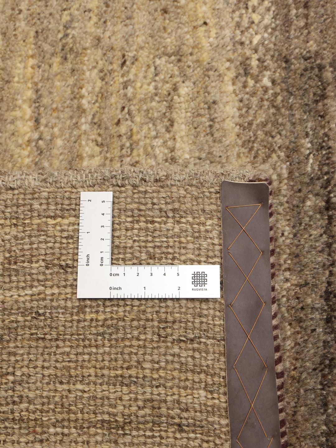 Håndknyttet Gabbeh-tæppe i brune og beige nuancer fra Mellemøsten