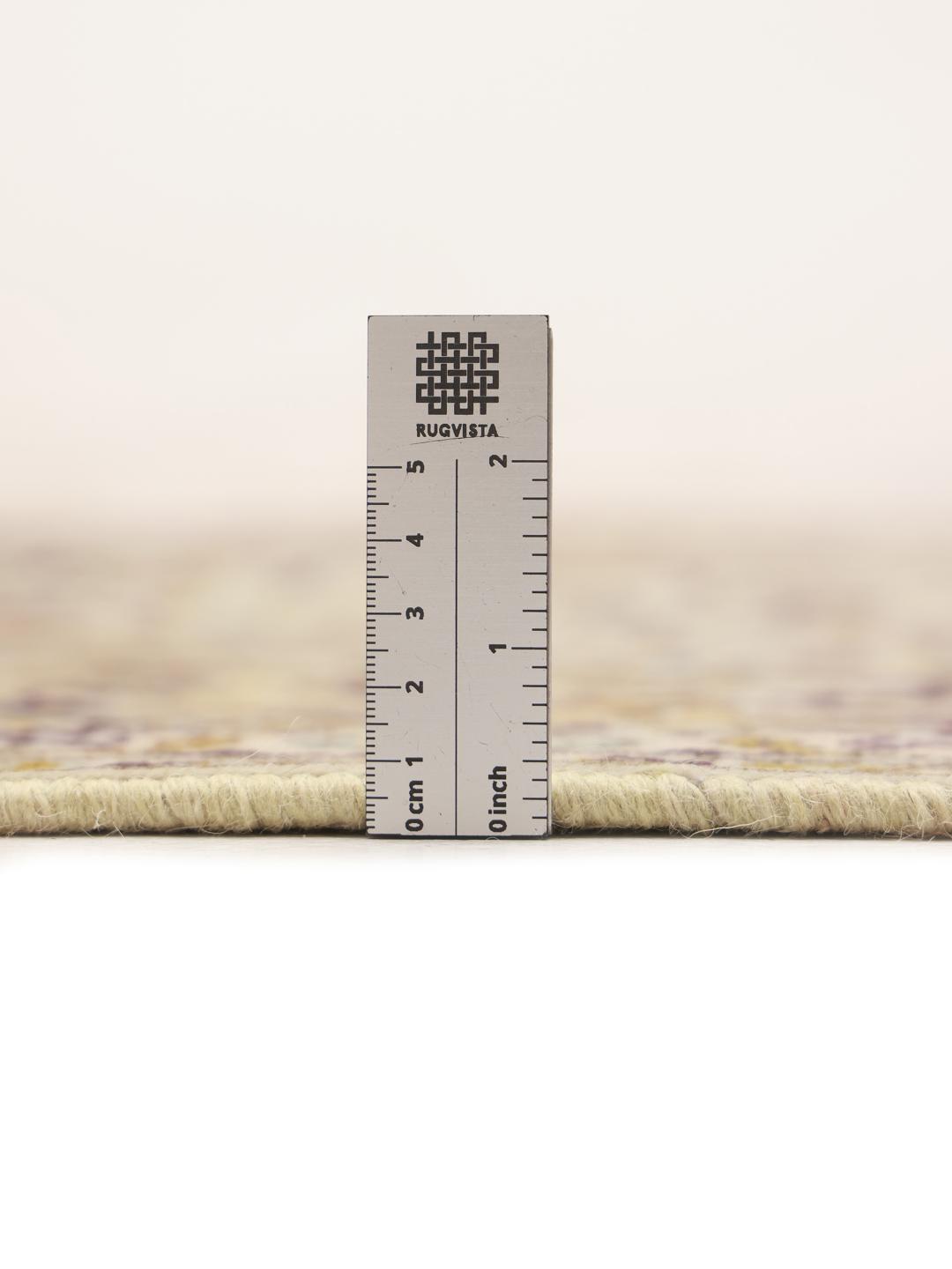 Hand-knotted Keshan rug from the Middle East in beige tones