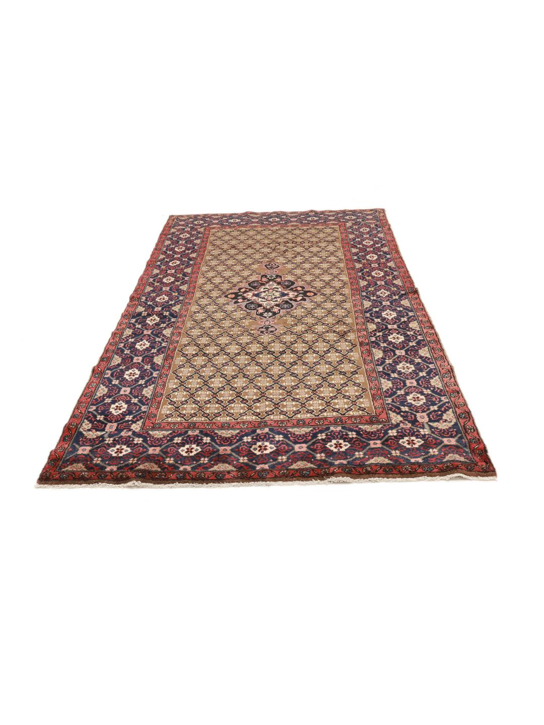 A rectangular handmade Koliai rug from the Middle East in multicolor wool.