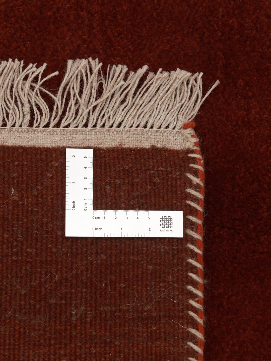 Tapis Gabbeh rouge noué à la main provenant du Moyen-Orient