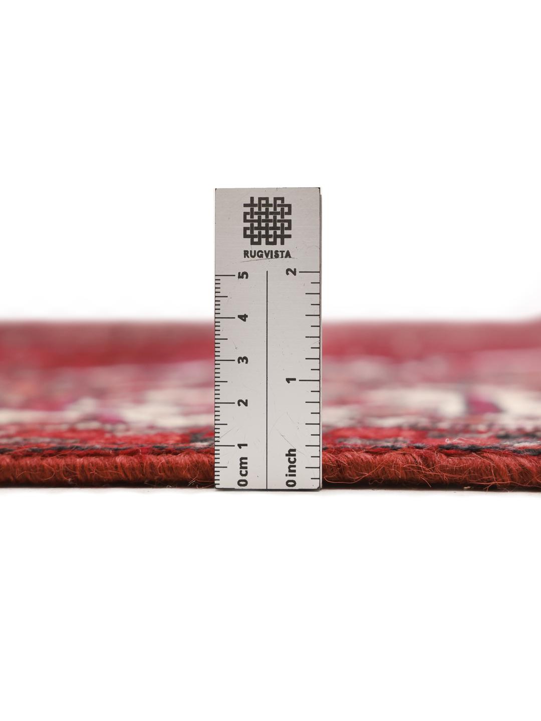 Hand-knotted Bakhtiar rug from the Middle East in dark-red wool
