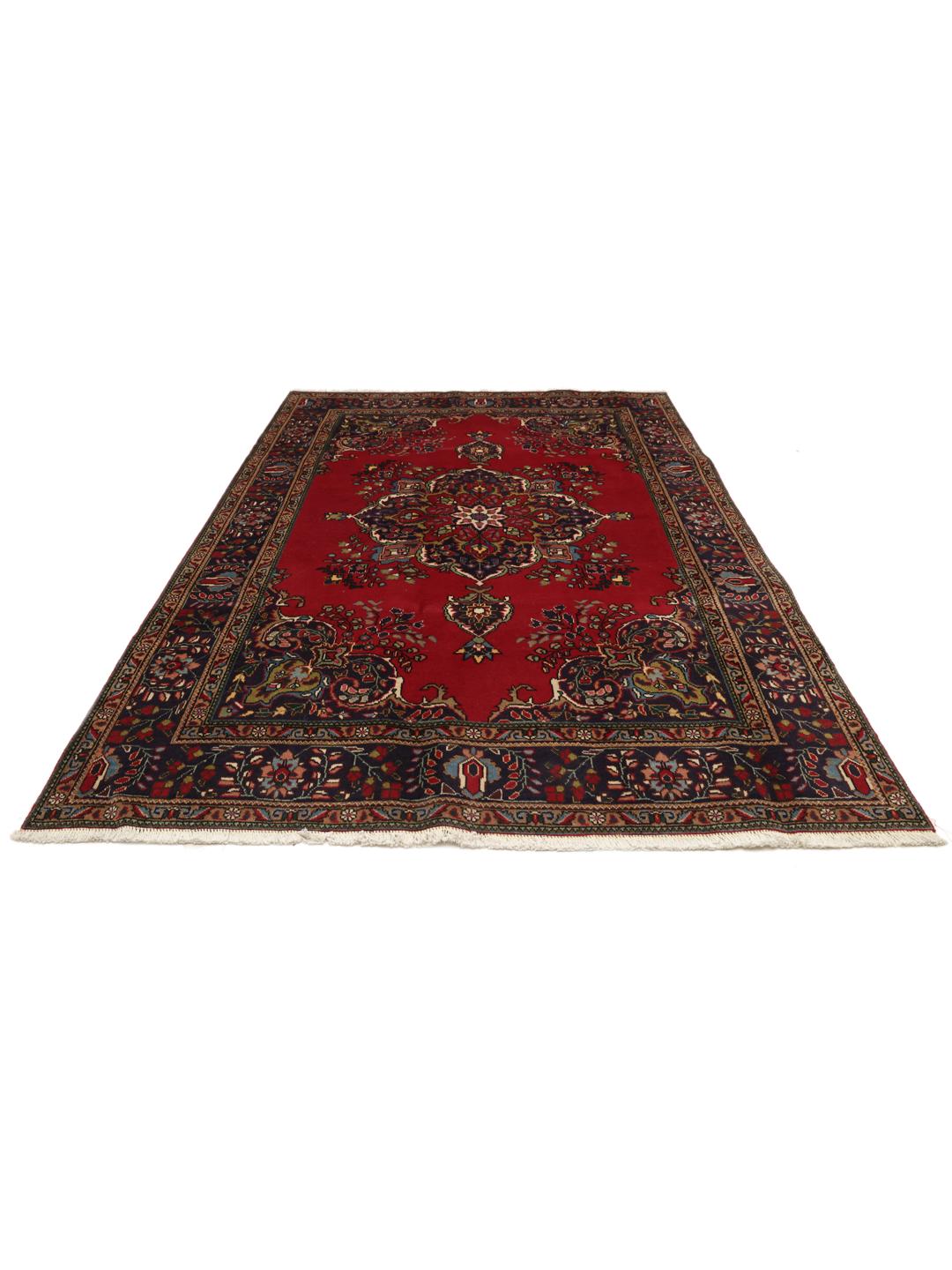 Handmade Tabriz rug from the Middle East in red
