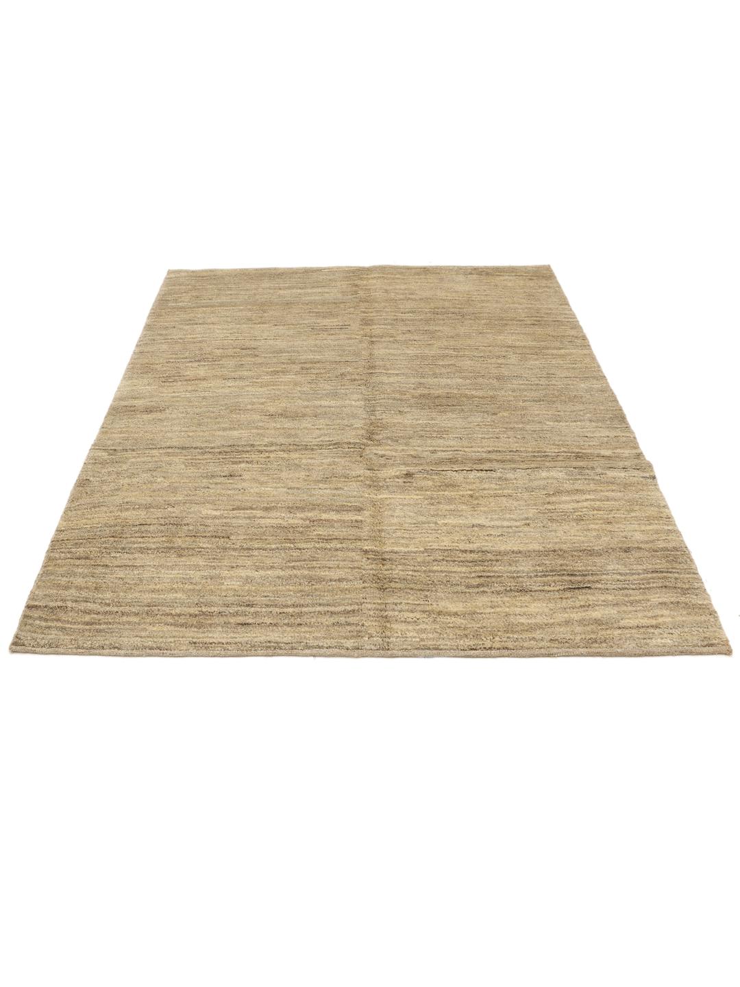 Hand-knotted Gabbeh rug from the Middle East in beige tones