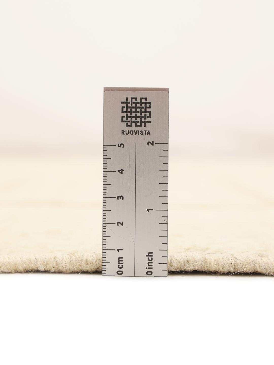 Tapis afghan noué à la main avec motif géométrique minimaliste en beige