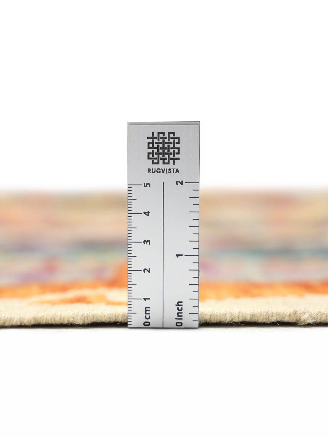 Handgeweven Afghaans Kelim-tapijt met een levendig veelkleurig geometrisch patroon