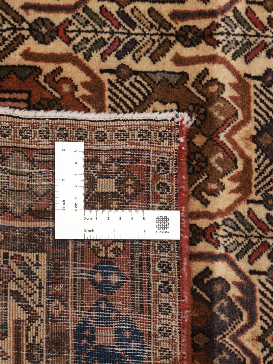 Håndknyttet Afshar Shahre Babak-løber med flerfarvede stamme-mønstre
