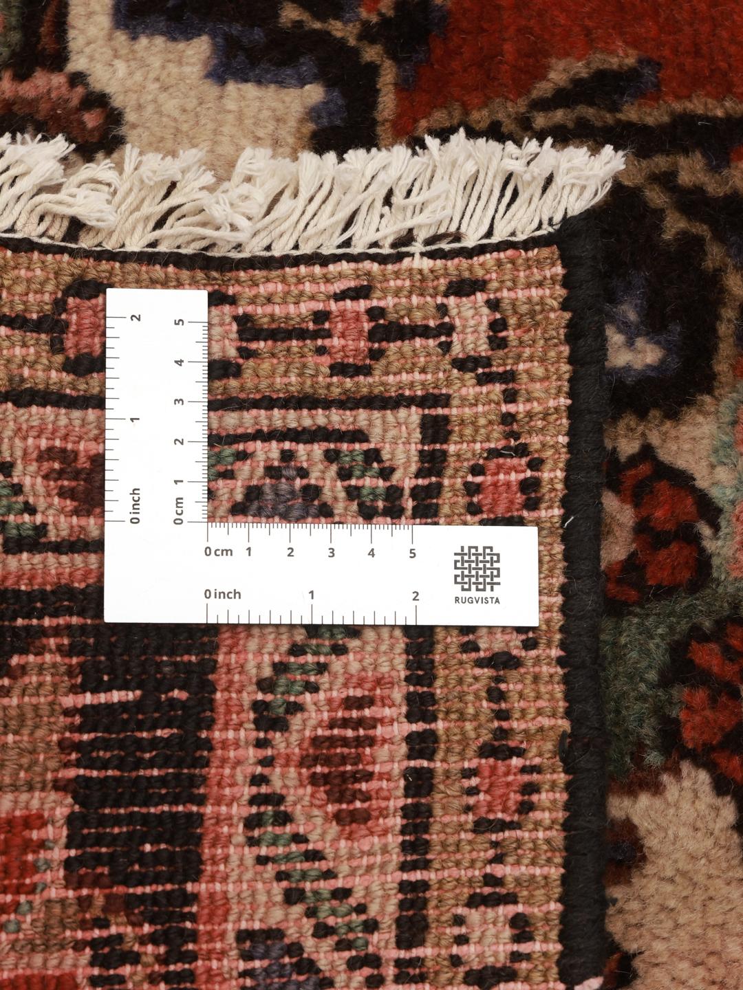 Hand-knotted Hamadan rug in red and blue from the Middle East