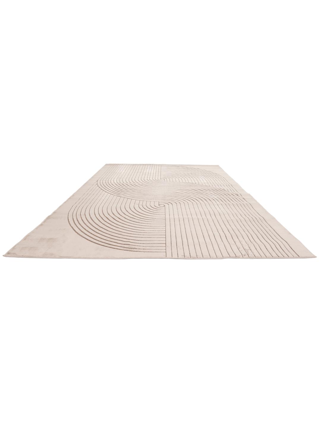Beige tapijt met gestructureerde lijnen
