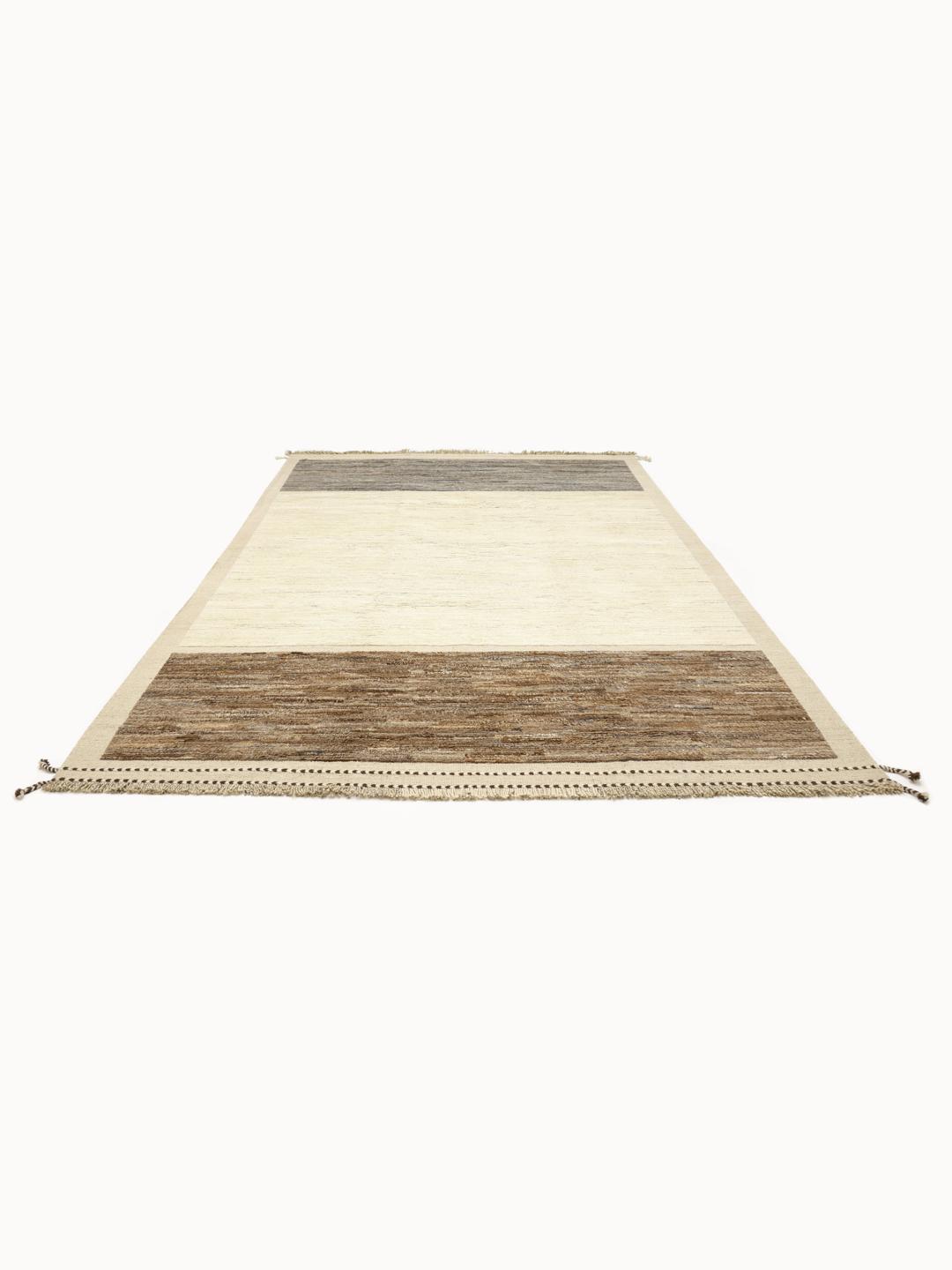 Handgeknoopt Berber-stijl tapijt uit Afghanistan in beige en bruine tinten