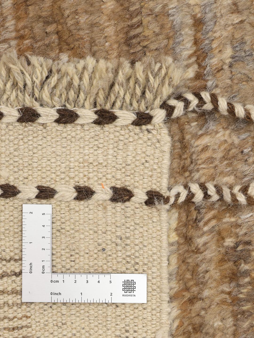 Handgeknoopt Berber-stijl tapijt uit Afghanistan in beige en bruine tinten