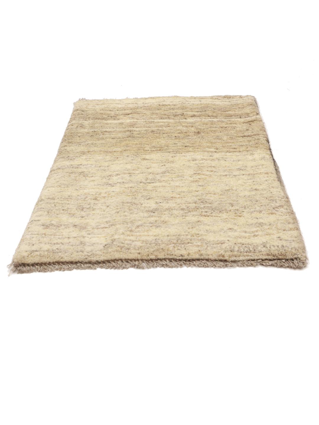 Håndknyttet Gabbeh-tæppe fra Mellemøsten i en blød beige tone