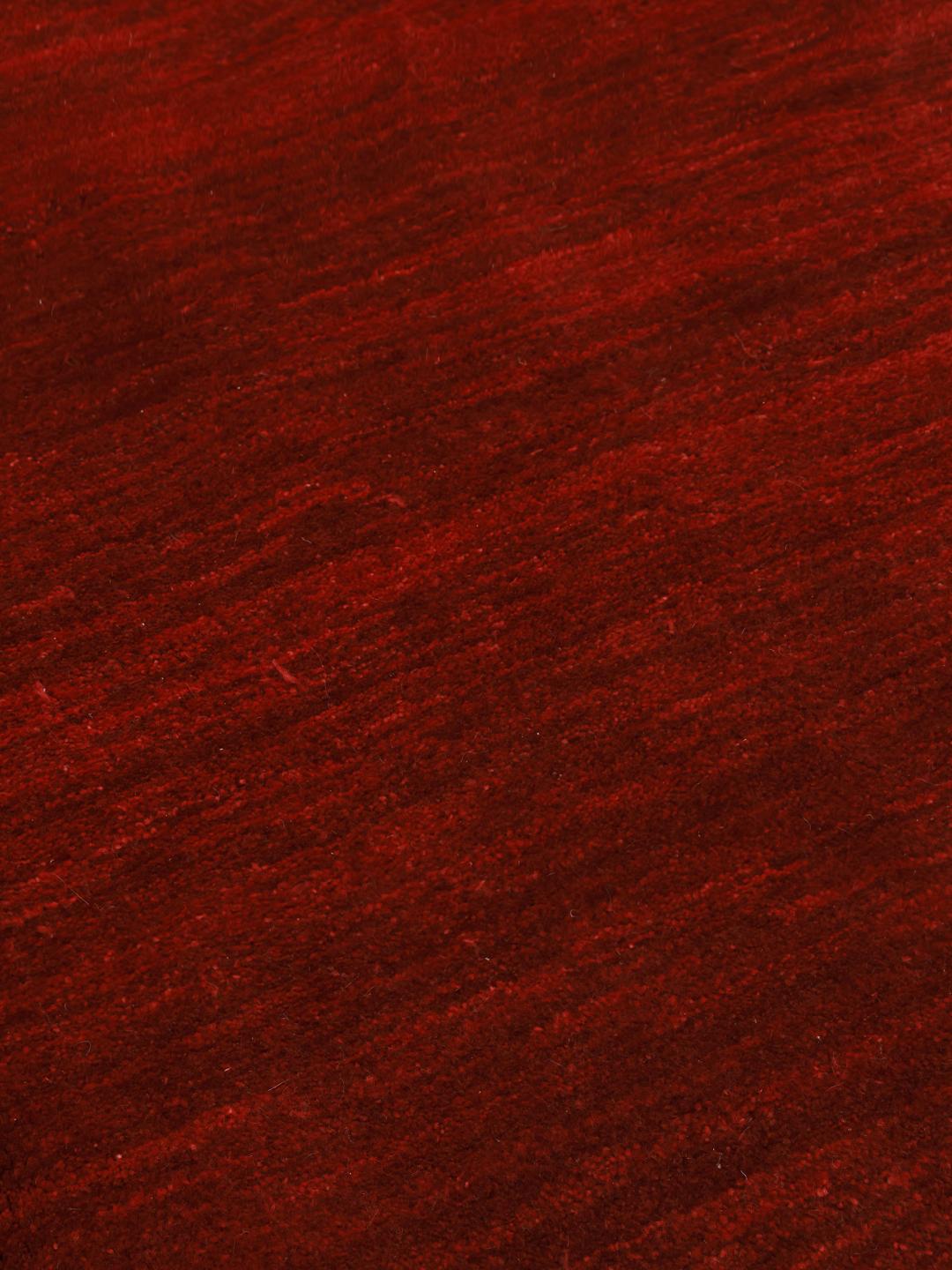 Handgeknoopt rood Loribaft-tapijt met een dichte wollen pool