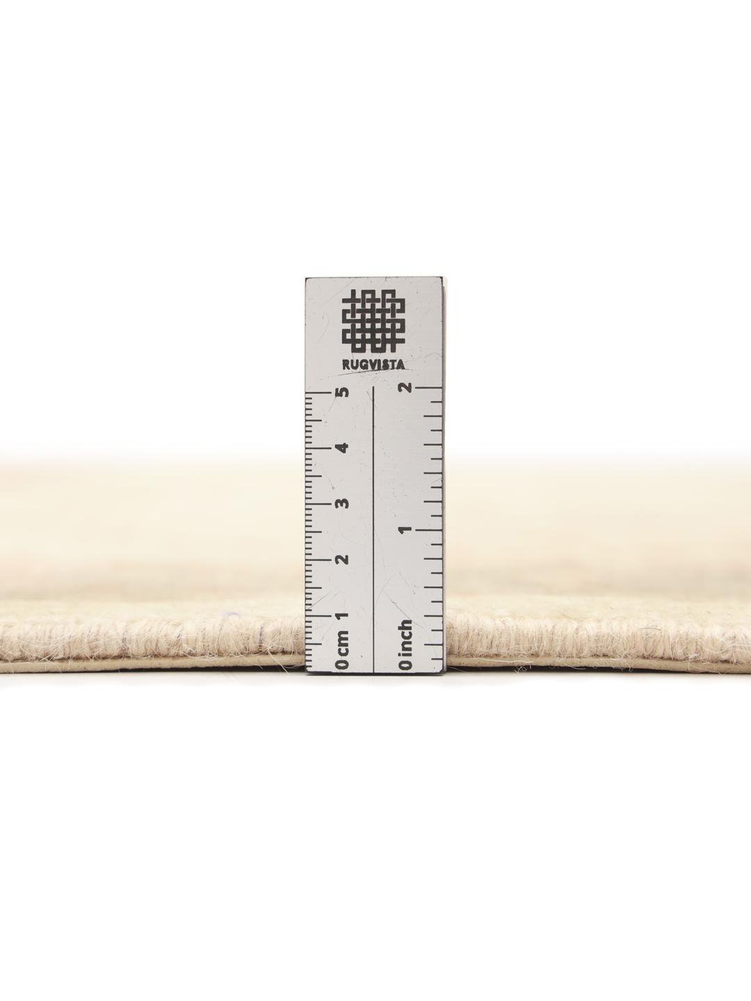Handgeknoopt Tabriz wollen tapijt in beige en lichtgroen