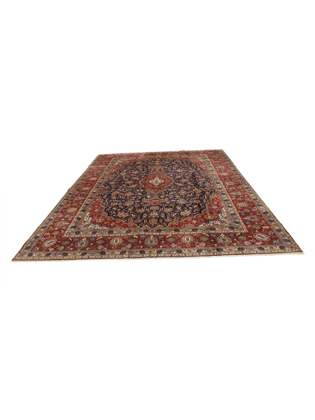 Keshan rug from the Middle East in blue and red