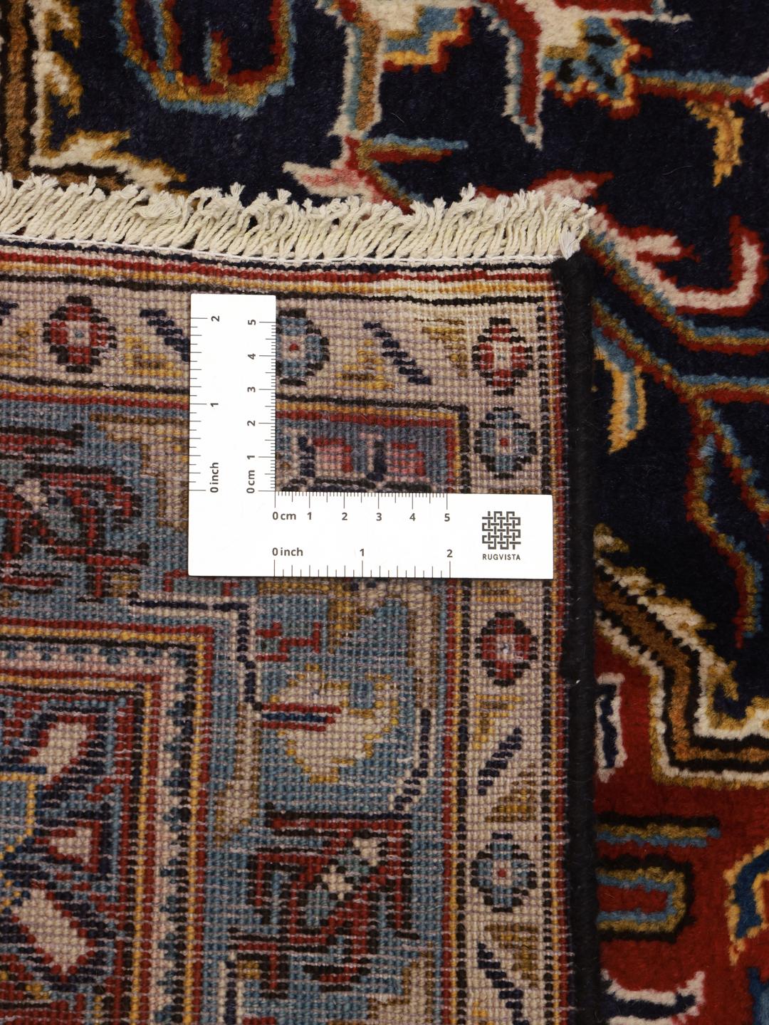 Keshan rug from the Middle East in blue and red