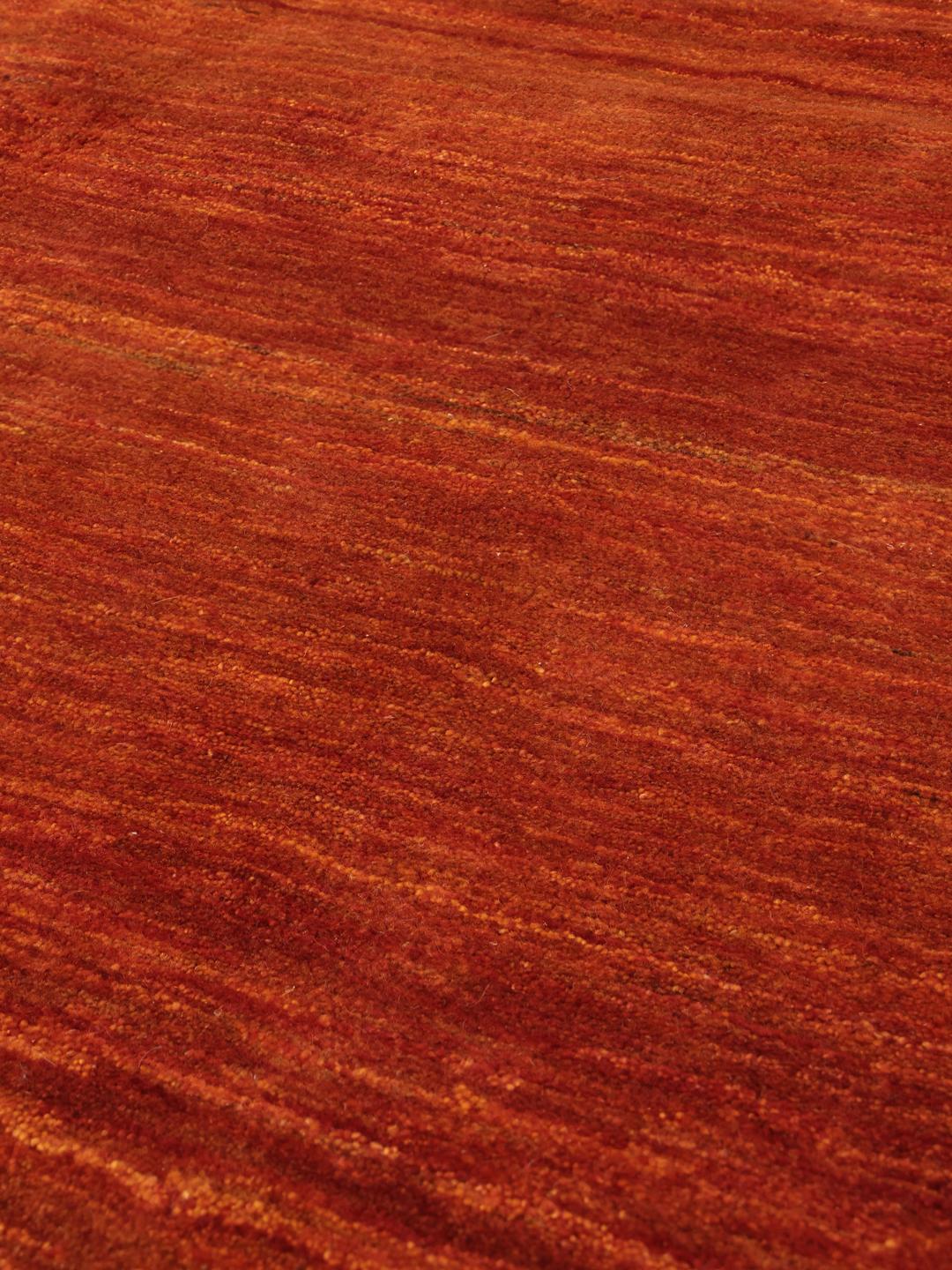 Tapis Gabbeh noué à la main originaire du Moyen-Orient dans des tons rouges