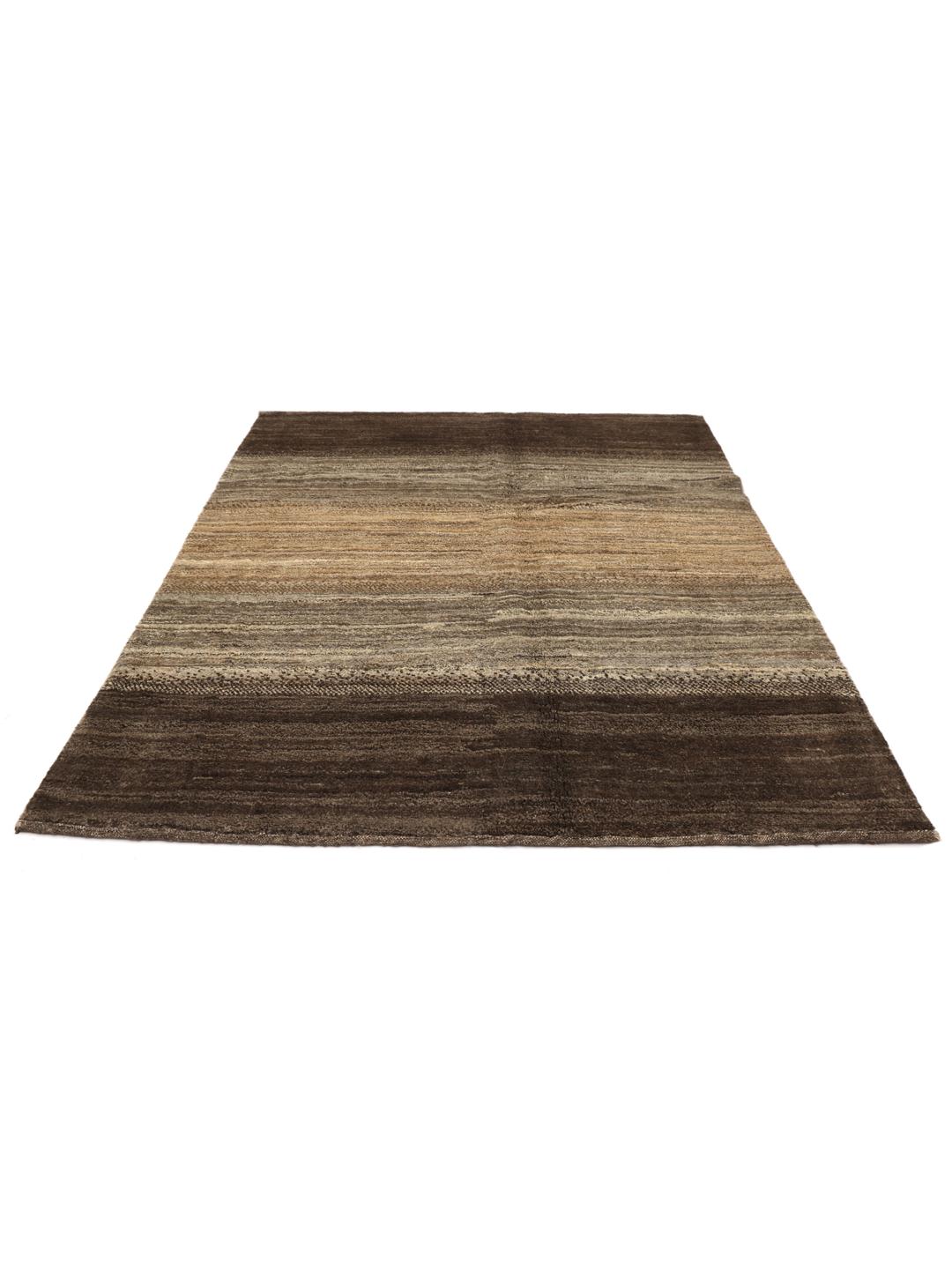 Hand-knotted Middle Eastern rug in brown tones