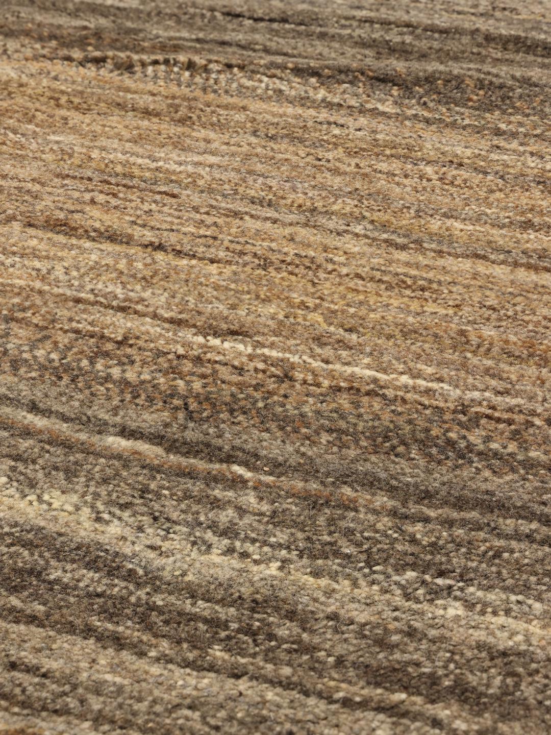 Hand-knotted Middle Eastern rug in brown tones