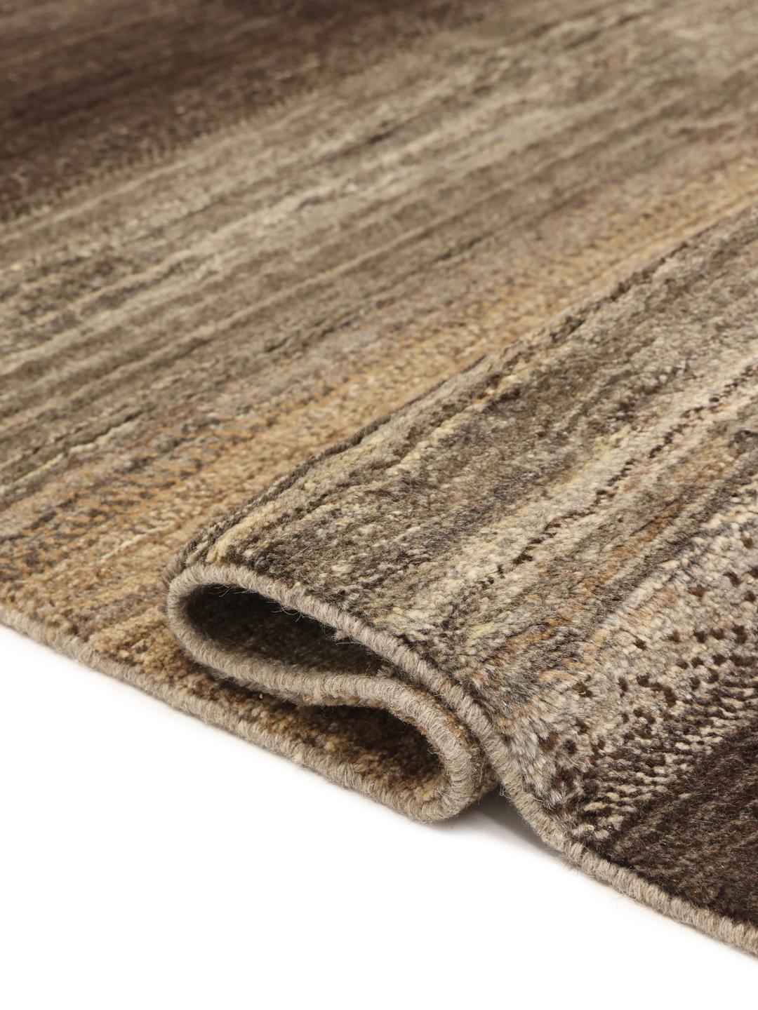 Hand-knotted Middle Eastern rug in brown tones