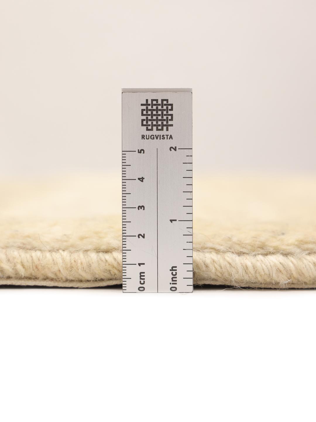 Håndknyttet Gabbeh-tæppe fra Mellemøsten i en blød beige tone