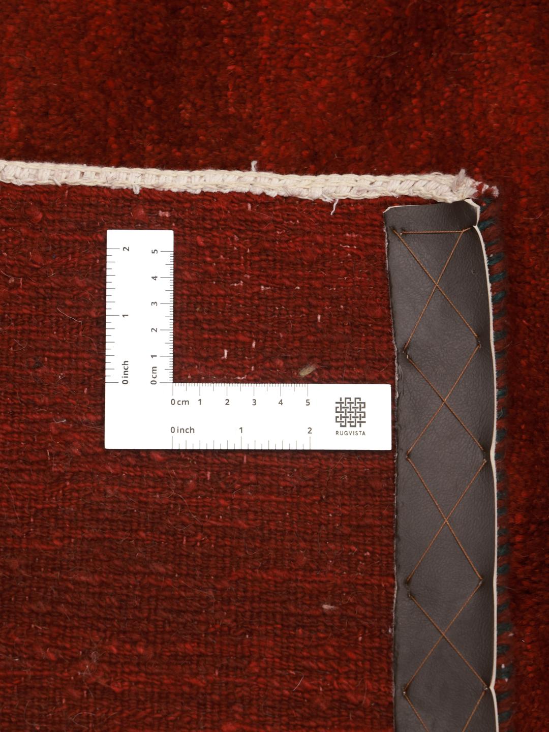 Handgeknoopt rood Shabargan-tapijt uit het Midden-Oosten