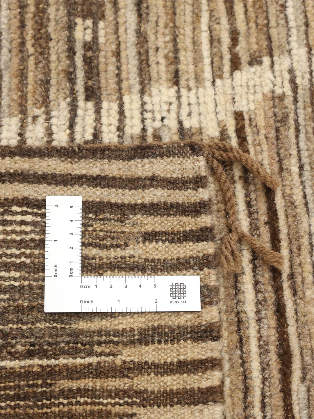 Håndknyttet tæppe i Berber-stil fra Afghanistan i beige og brune toner