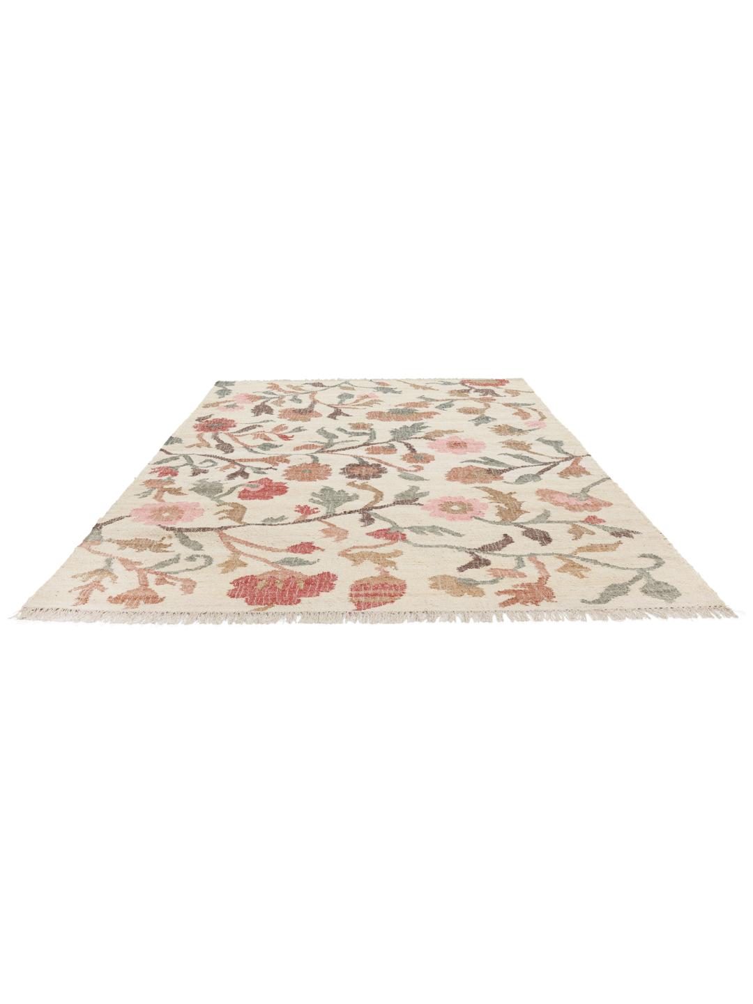 Multikleur tapijt met bloemmotief