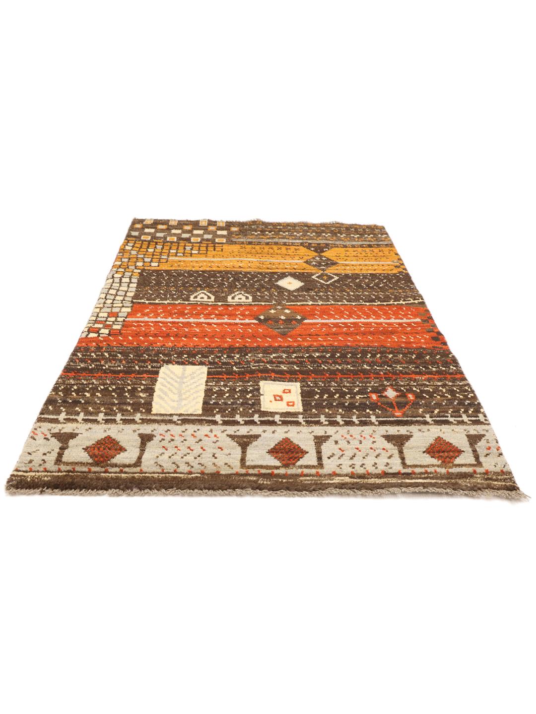 Handgemaakt Berber Colourful tapijt uit Afghanistan in meerkleurige tinten
