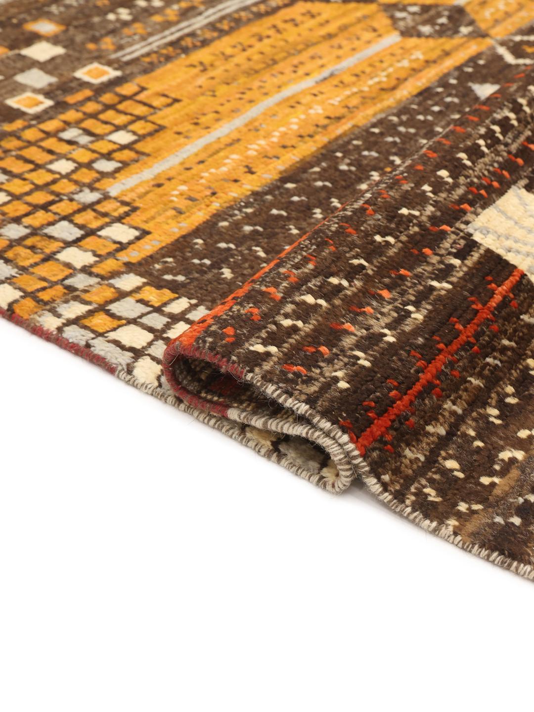 Handgemaakt Berber Colourful tapijt uit Afghanistan in meerkleurige tinten