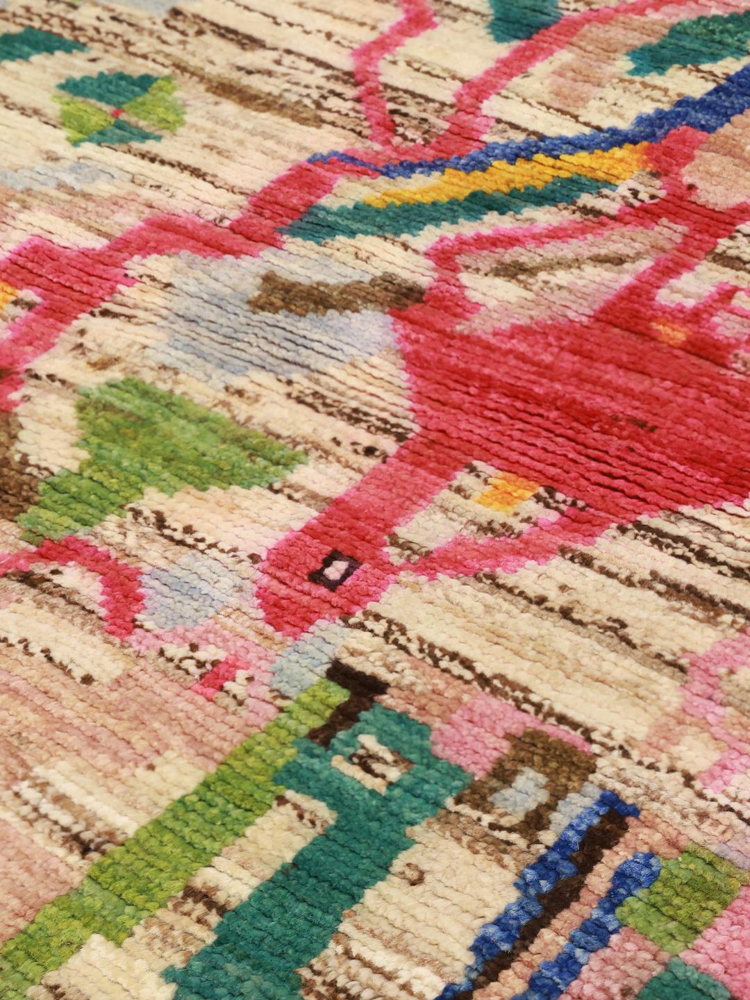 Håndknyttet multicolor Berber tæppe fra Afghanistan