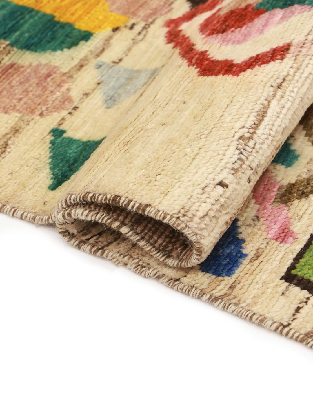 Håndknyttet multicolor Berber tæppe fra Afghanistan